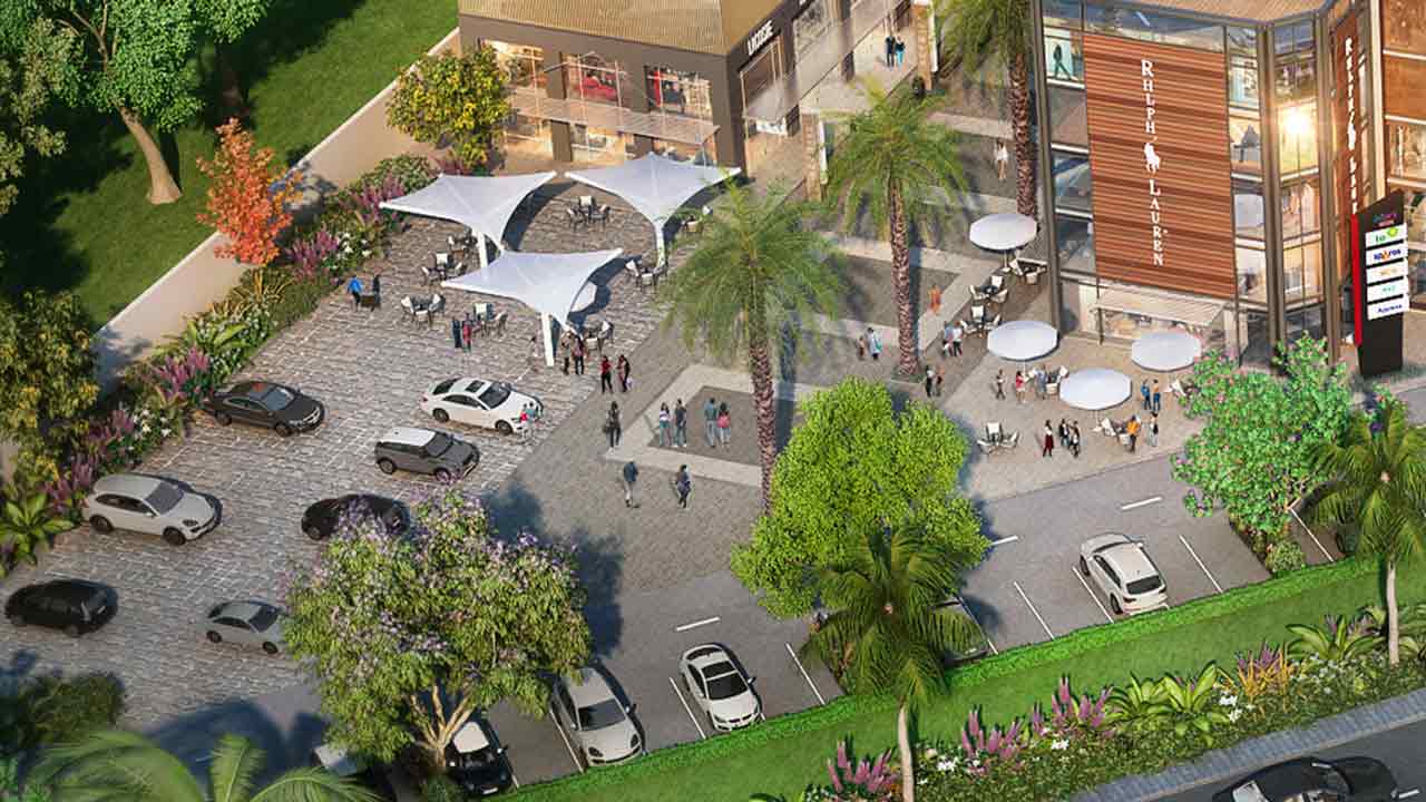 Beautifully Landscaped Plaza and Ample Parking Space