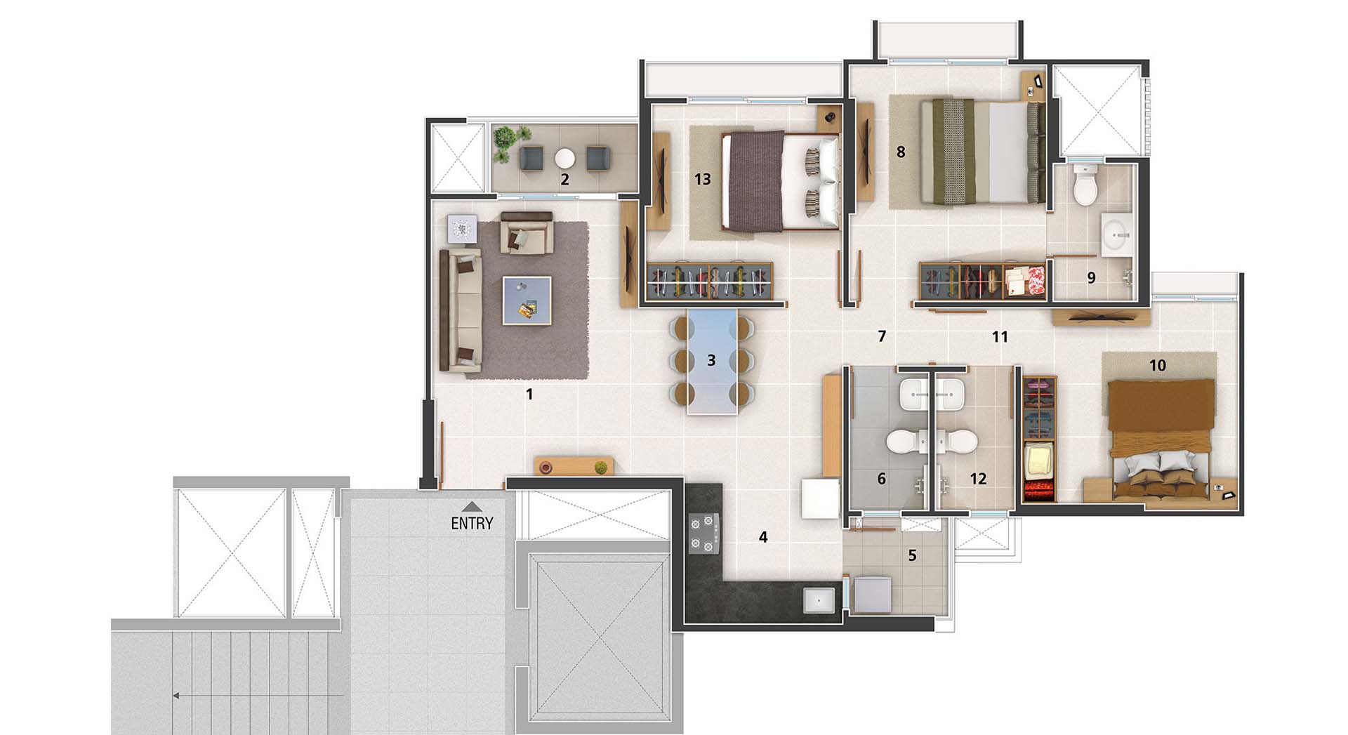 Adani Amogha Typical Unit Plans Type B