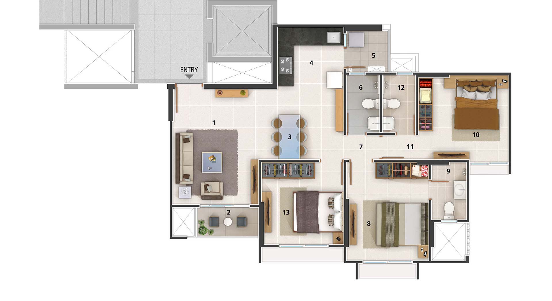 Adani Amogha Typical Unit Plans Type C