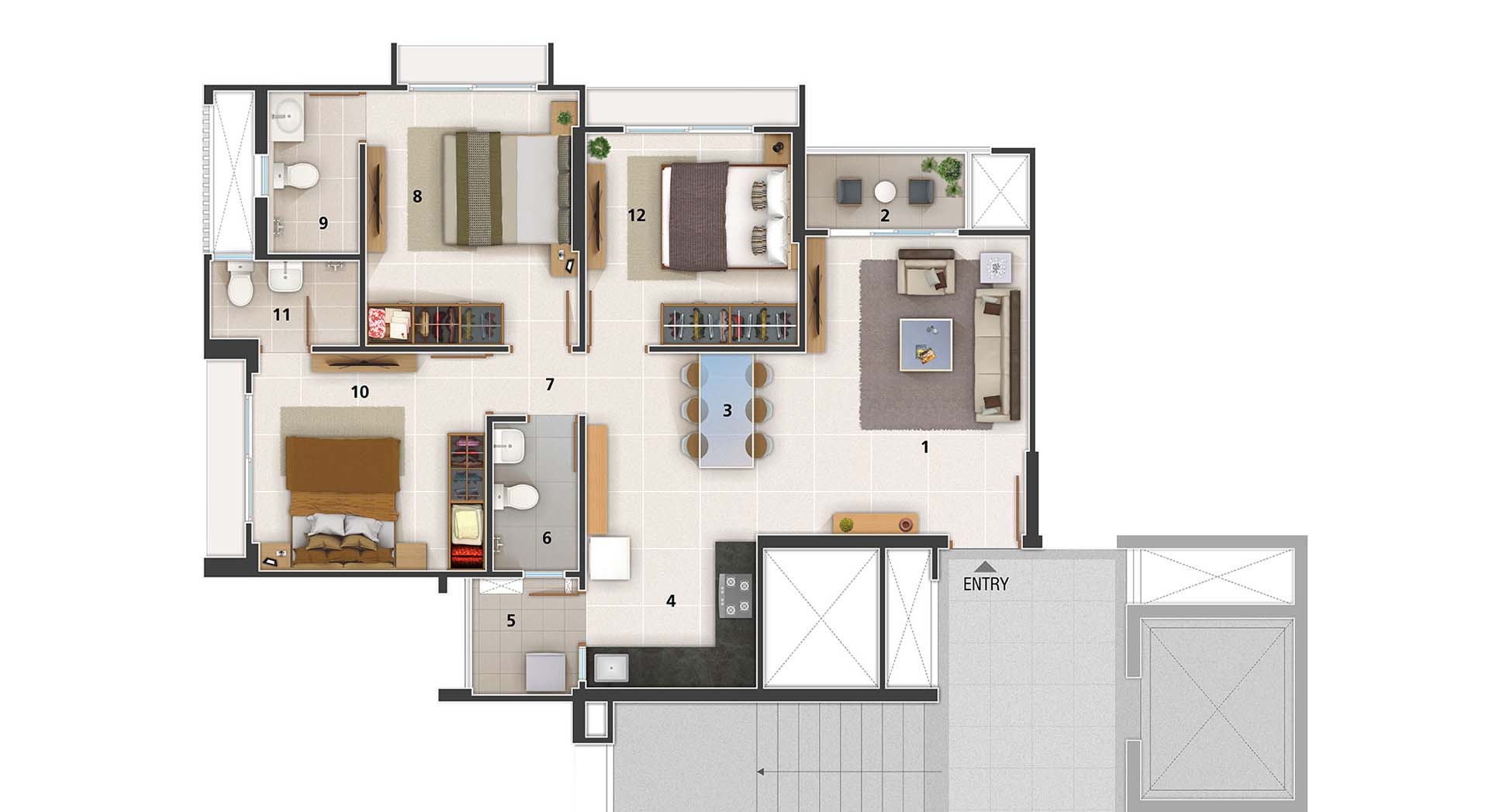 Adani Amogha Typical Unit Plans Type A