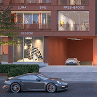 Separate Basement Entry for Retail Zone