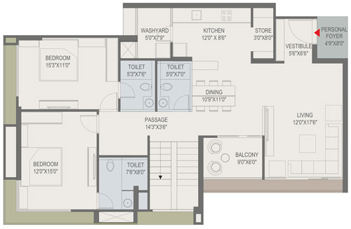 Adani Green view 4 BHK + WFH Apartment